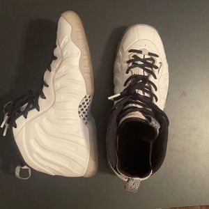 nike foamposite white/black
